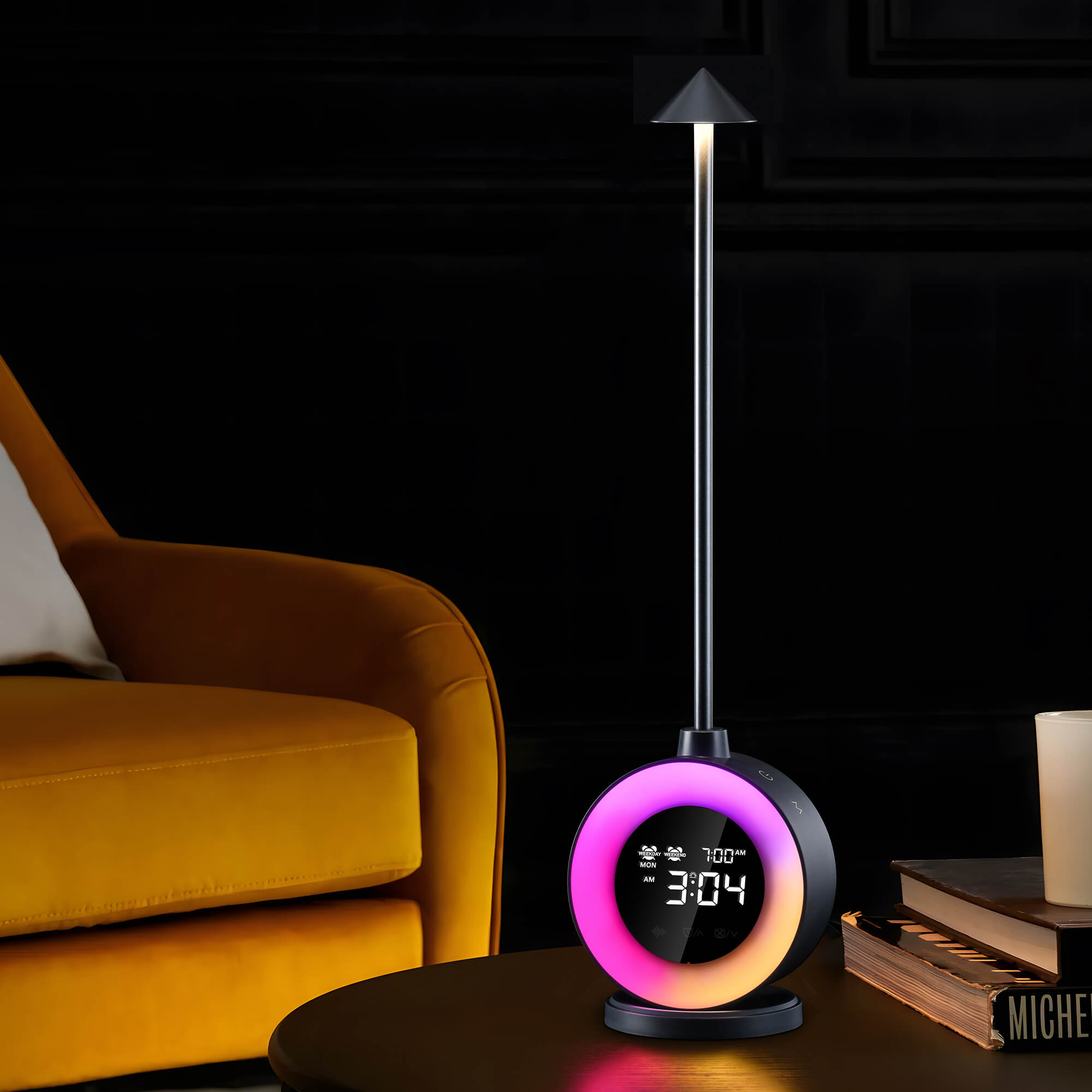 Capon LED Table Lamp with Digital Clock, Dimmable Night Light Touch Desk Lamp with White Noise, 2 Alarms, Wake-up Light, RGB Ambient Light, Aluminum Bedside Lamp for Girls Boys Teens Christmas Gifts Capon LED Table Lamp with Digital Clock, Dimmable Night Light Touch Desk Lamp with White Noise, 2 Alarms, Wake-up Light, RGB Ambient Light, Aluminum Bedside Lamp for Girls Boys Teens Christmas Gifts